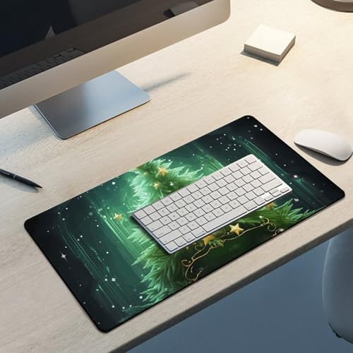 Tapis de souris de jeu vert sapin base antidérapante grand format