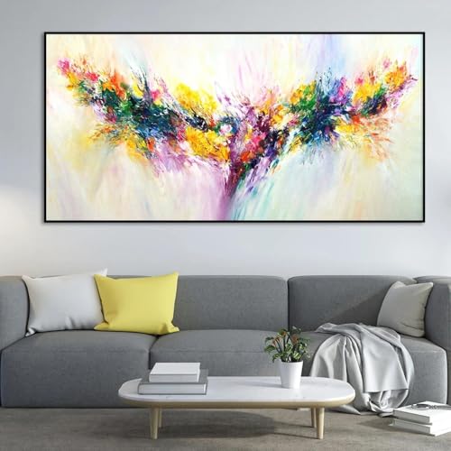 Toile graffiti coloré grand format art moderne pour décoration salon et chambre 50x100 cm