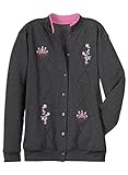 Embroidered Cardigan-Style Sweatshirt