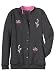Embroidered Cardigan-Style Sweatshirt