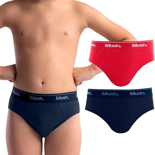 MASH INFANTIL Kit 2 Cuecas Algodão Slip Hipoalergênico Meninos Crianças, 1 Azul Marinho - ... MASH INFANTIL Kit 2 Cuecas Algodão Slip Hipoalergênico Meninos Crianças, 1 Azul Marinho - ...