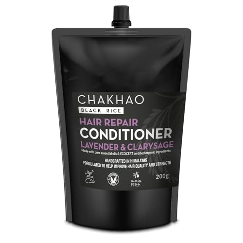 Image of FOR8 Chakhao Black Rice Leave in Conditioner - Hair Repair | Made with Pure Essential Oils - Lavender & Clarysage| Vegan | Free from Preservatives, Silicones & Parabens - 200 gm