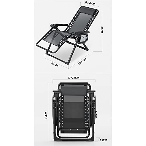 Fauteuil inclinable pliable zéro gravité extérieur et robuste avec tablette
