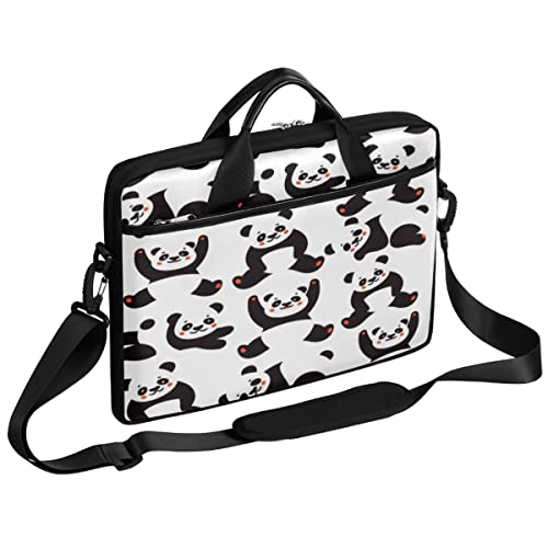 Funda para portátil contra arañazos con diseño de panda en lona resistente