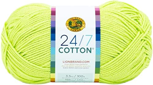 Lion Brand Yarn Company Cotton Yarn, 100 Percent Cotton, White