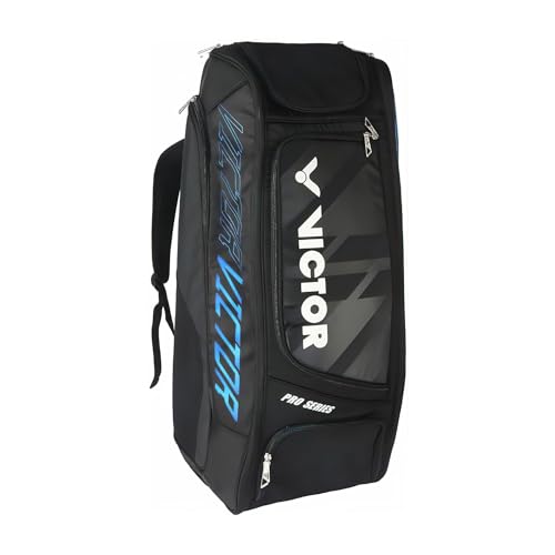VICTOR Racket Bag | Racket Backpack BR7007 cm Badminton Bag, Schwarz/Ibiza-blau VICTOR Racket Bag | Racket Backpack BR7007 cm Badminton Bag, Schwarz/Ibiza-blau