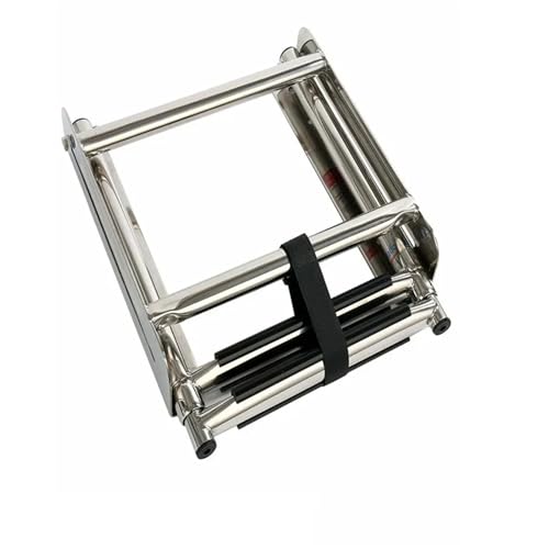 Escalera telescópica 2 peldaños acero inoxidable para piscina miniatura 2