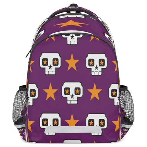 Skull Star Backpack with Chest Strap Reflective Lightweight Travel Hiking Backpack for Men Women Waterproof Daypack Back Pack for Commute Camping2