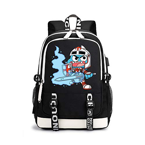 The Amazing World of Gumball Mochila Casual Ocio Impreso de Moda del diseño de los niños