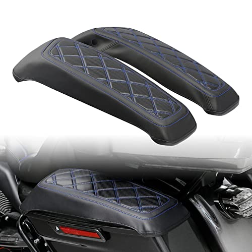 Cubiertas para Tapa de Alforjas Moto Azul Stitching miniatura 2