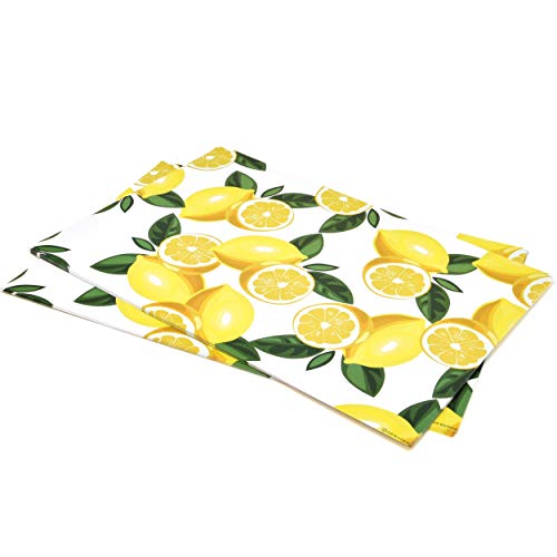 Gift Boutique 50 Pcs Disposable Lemons Paper Place Mats 11” x 17” Rectangle Yellow Lemon Slice Citrus Fruit Coated Placemat Summer Spring Lemonade Party Supplies - Image 4