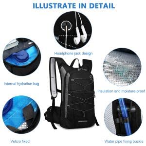 Image of PALAY Backpack for Cycling, Running and MTB Racking with 2L Hydration Bag for Men and Women