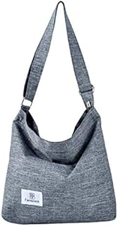 Canvas Bag,Fanspack Tote Bag Crossbody Bags for Women Handbags Shoulder Bags Beach Bag Hobo Bag for Women Canvas Bag with Zip Hobo Handbags