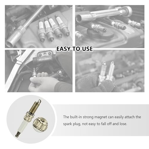 Image of Salior 16mm Magnetic Spark Plug Socket,12-Point 3 /8 inch Drive Thin Wall Spark Plug Socket,Spark Plug Removal Tool Compatible with BMW Benz Nissan Mini Car Accessories (16 mm)