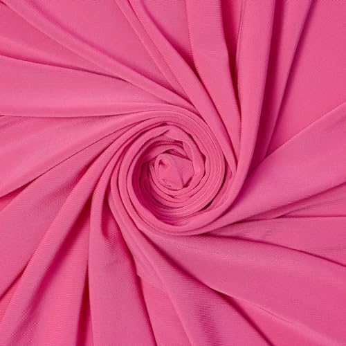 Premium Hot Pink ITY Fabric - Versatile 2-Way Stretch Polyester Knit Jersey for Fashion and Crafts, 58" Wide by the Yard