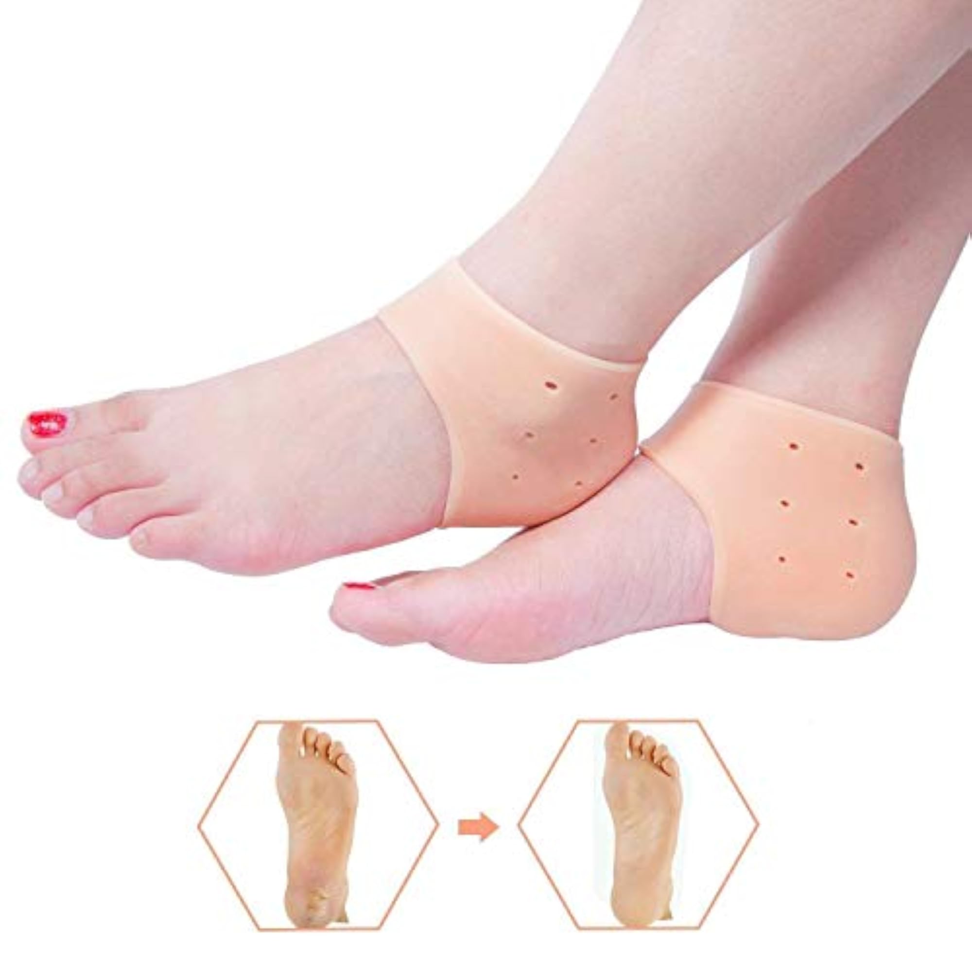 Moisturizing Silicone Gel Anti Crack Half Heel Socks