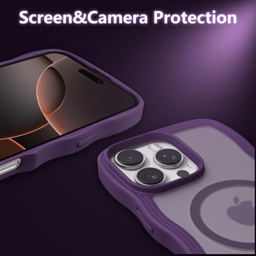 Coque silicone iPhone 15 Plus antichoc magnétique coque translucide violette - 5
