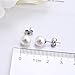 TGNEL Pearl Earrings Studs Stainless Steel, Round White Simulated Shell Pearl Earrings hypoallergenic for Women Sensitive Ears Pure Titanium Earring Backs Included (8mm White)