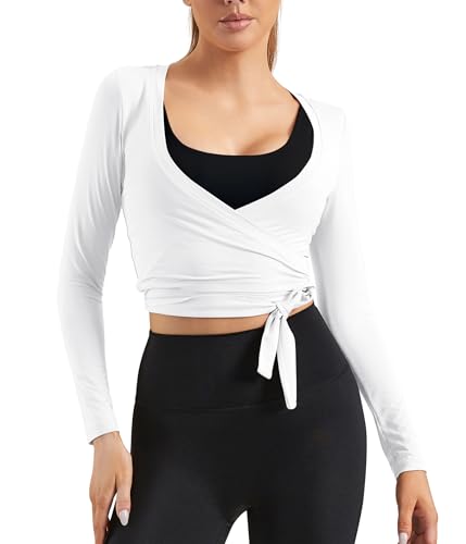 Image of Women Tie Front Shrug Long Sleeve Bolero Cardigan Lightweight Casual Tops