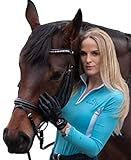 turnierblusen damen reiten ☆ Atmungsaktiver weißer Stoff an den Seiten