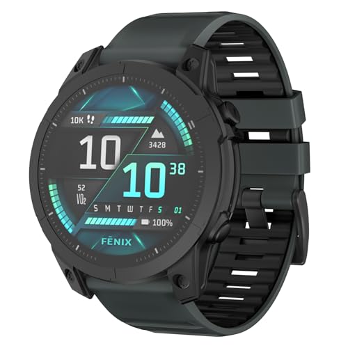 Bracelet 20mm silicone QuickFit souple et résistant pour Garmin Fenix 8 et 7S