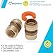 SharkBite 3/4 Inch Water Heater Connection Kit, Push to Connect Brass Plumbing Fittings, PEX Pipe, Copper, CPVC, PE-RT, HDPE, 22441LF