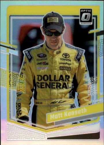 2024 Donruss Racing Optic Holo #74 Matt Kenseth Dollar General/Joe Gibbs Racing/Toyota Officially Licensed Panini NASCAR Trading Card (Stock Photo may be shown, Near Mint to Mint Condition)