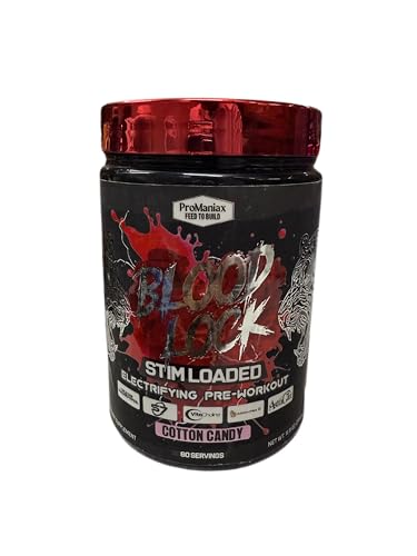 Image of Blood Lock Stim Loaded Electrifying Pre-Workout,60 Servings (315G, Cotton Candy)