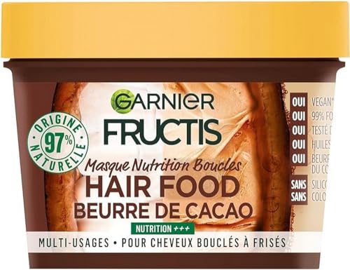 Garnier Fructis HairFood - Mascarilla multiusos con manteca de cacao