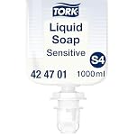 Tork Sensitive Liquid Soap S4, Dermatologically Tested, 6 x 1000ml, 424701