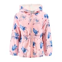 Disney Girls Lilo and Stitch Raincoat Angel Fleece Lined Hooded Rain Jacket 4 Years
