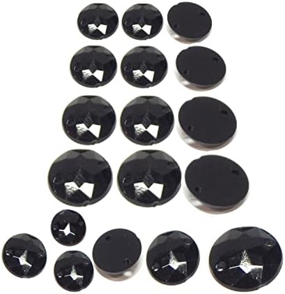 Strass Da Cucire Neri 70 Pezzi - 7 Forme Diverse - Per Abbigliamento E Fai Da Te - Foto 13