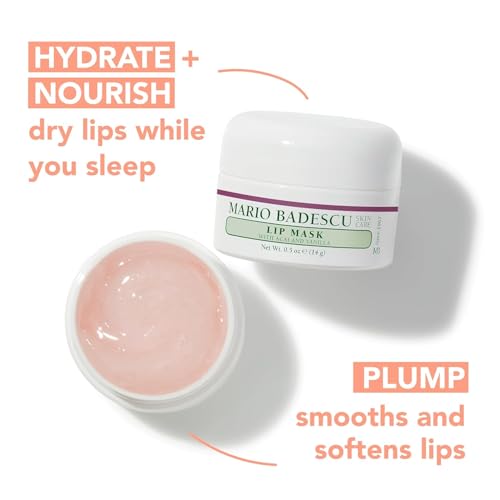 Image of Mario Badescu Moisturizing Lip Balm for Dry Cracked Lips, Infused with Coconut Oil and Shea Butter, Ultra-Nourishing Lip Care Moisturizer for Soft, Smooth and Supple Lips