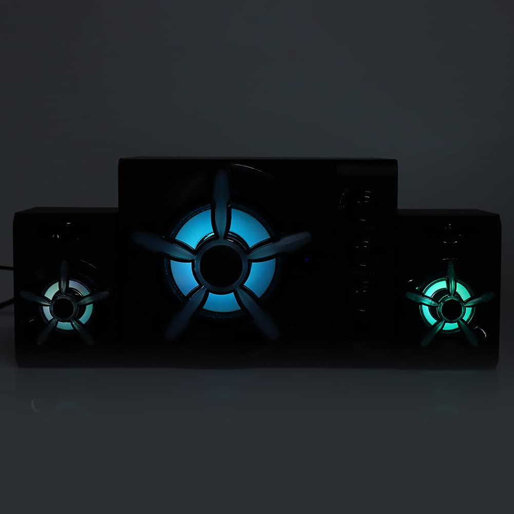 Yosoo Health Gear Altavoz de Subgraves para Computadora 2.1, de Madera de