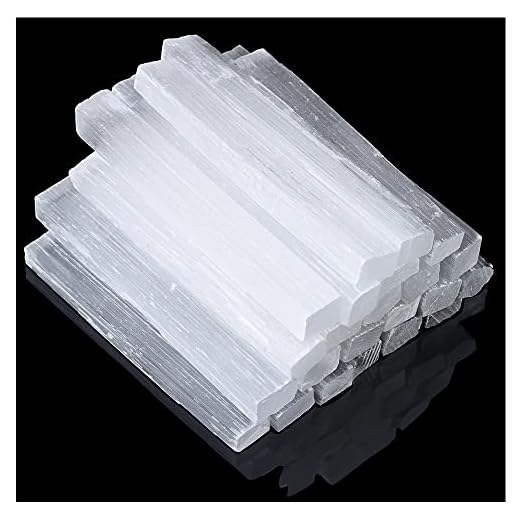 XIANNVXI 4" Selenite Sticks 12PC Crystal Wands