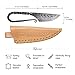 Toferner Celtic Pocket Knife, Hand Forged Knife with Leather Case, Hardened Blade, Vintage, Antique Art Collecting, Original Gift Idea (Brown)