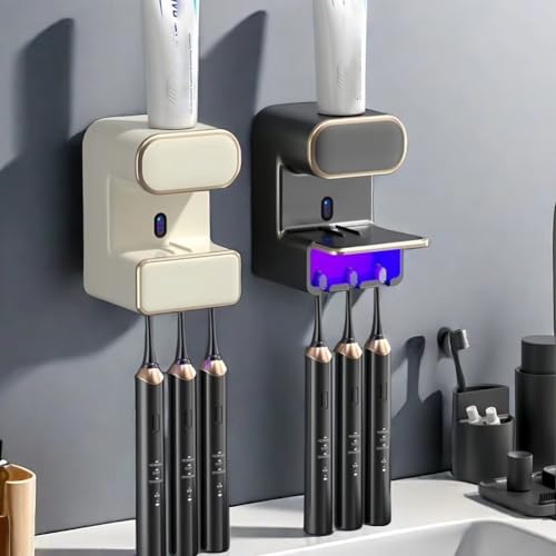 Support brosse à dents désinfectant pour éliminer les bactéries sans percer le mur - 6