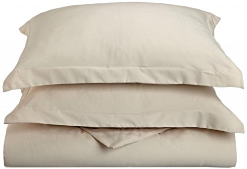 Elegant Comfort Elegance 1500 Thread Count Wrinkle Resistant Ultra Soft Luxurious Egyptian Quality 3 Piece Duvet Cover Set, Solid Beige King/California King