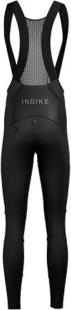 INBIKE Cycling Bib Tights Windproof Fleece 3D Padded Bike Leggings Long Thermal Bicycle Road Riding Mens Pants