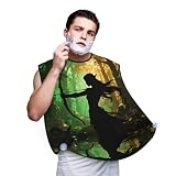 Elf Archer - Bavaglino da barba da uomo, per raccogliere i capelli, per tagliare la barba, grembiule impermeabile da barbiere con ventose