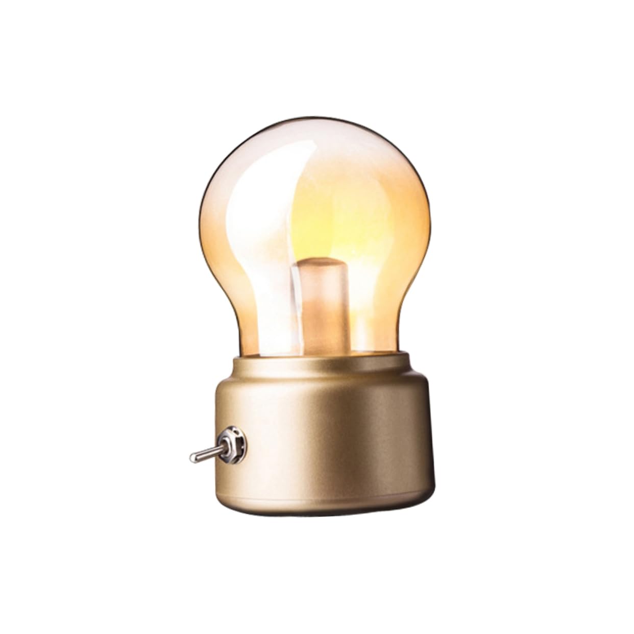 Gadpiparty USB Rechargeable Vintage Glass Bulb Desk for Bedroom Room and Hotel Use Safe Low Voltage USB Charging Unique Bulb Shape Toggle-image-11