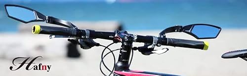 image for Hafny New Handlebar Bike Mirror, HD Blast-Resistant, Safe Crystal Clea