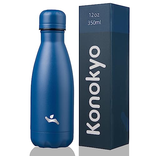 Image of Konokyo Insulated Water Bottles,12 oz Double Wall Stainless Steel Vacumm Metal Flask for Sports Travel,Blue