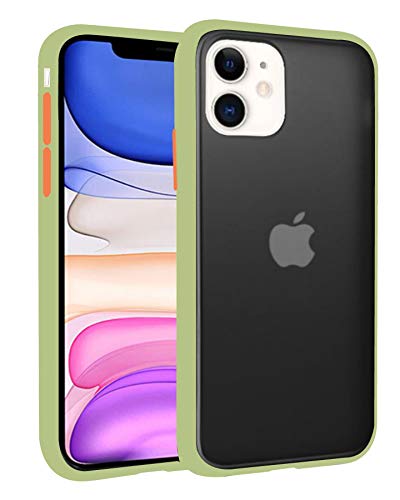 CellPro iPhone 11 Case Olive Green [Hard Matte/Anti-Glare PC with Soft Edge] Anti-Scratch, Smooth Touch, Shockproof [Military Grade Drop Tested] Clear Protective Covers- (Green + Smoke Clear)