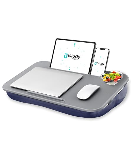 Istudyniture Lap Desk with Washable Cushion &ndash; Fits up to 17-Inch Laptops &ndash; Portable Laptop Desk...