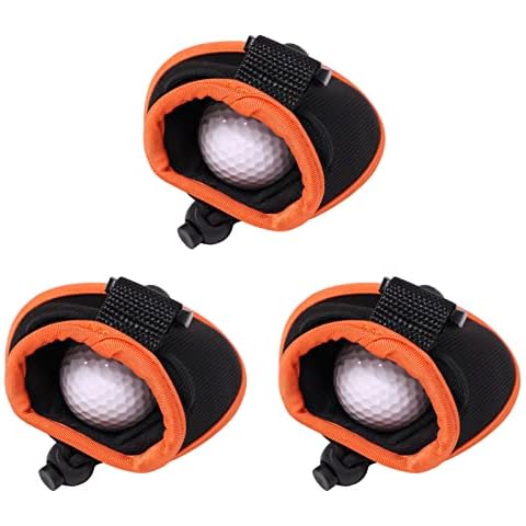curfair 3pcs Golf Ball Wash Bag Golf Ball Cleaner Bag Cover