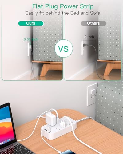Image of mifaso 65W USB-C Charger, Black, Fast Charging Power Adapter with 3 Ports, EU Plug, Wall Charger for Smartphones, Laptops, Tablets (MFS38B) (Blue-White)