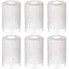Teenyyou 6 Pcs White Linen Frosted Glass Shade Replacements for Pendant Light Fixtures Glass Lamp Shade Cover, 1-5/8 Inch Fitter E26 Base, 4"w x 6"h, Replacement Lamp Globe for Chandelier Wall Sconce