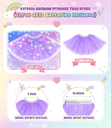 Vestido de Princesa con Luz y Capa Unicornio para Niñas miniatura 4