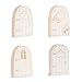 NBEADS 24 Piezas Piezas de Madera Sin Pintar Tema de Hadas Mini Forma de Puerta, 4 Patrones de Hadas de Madera Puerta de Jardín Miniatura Adornos Artesanales para la Decoración del Banquete